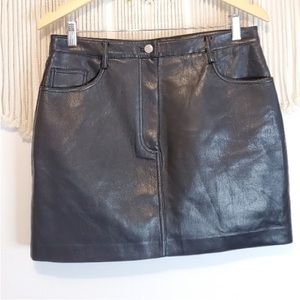 Aritzia Wilfred Dakota Leather Skirt